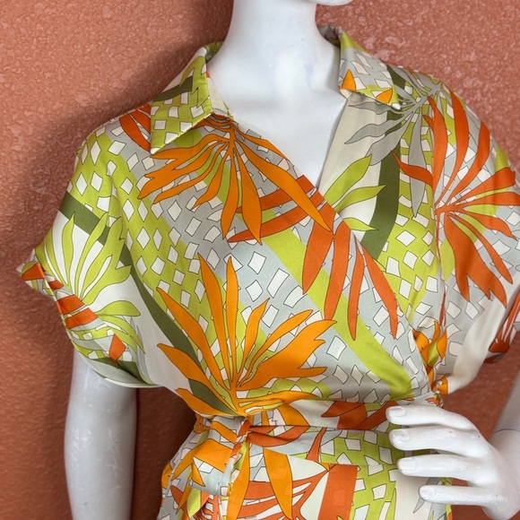 Dress Forum Los Angeles Tropical Print Maxi Dress Size Medium - Picture 3 of 17